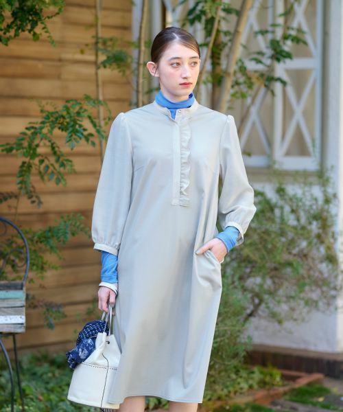 CARA O CRUZ / キャラ・オ・クルス ドレス | 洗える 前立フリルワンピース【セレモニー】 | 詳細1