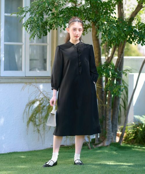 CARA O CRUZ / キャラ・オ・クルス ドレス | 洗える 前立フリルワンピース【セレモニー】 | 詳細12