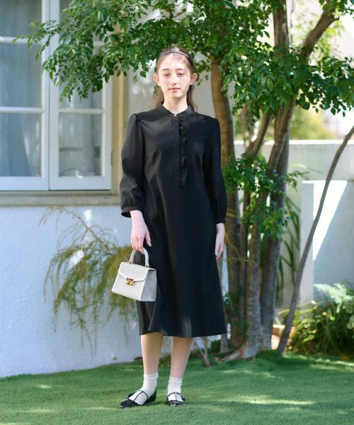 CARA O CRUZ / キャラ・オ・クルス ドレス | 洗える 前立フリルワンピース【セレモニー】 | 詳細13