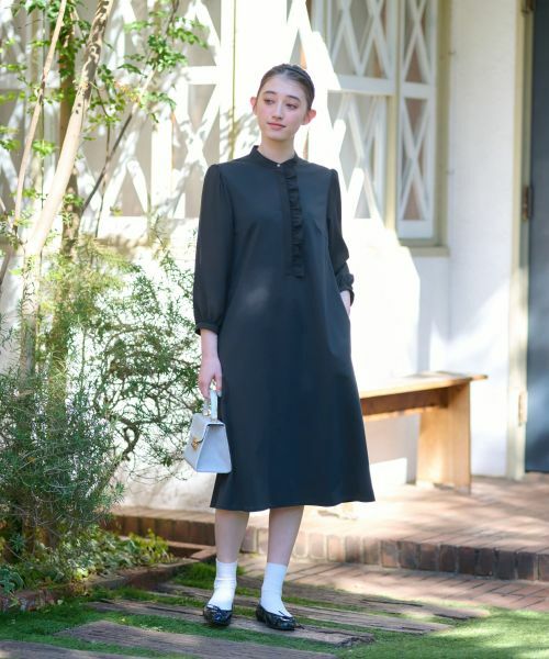 CARA O CRUZ / キャラ・オ・クルス ドレス | 洗える 前立フリルワンピース【セレモニー】 | 詳細16