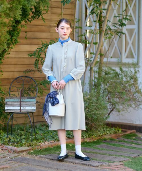 CARA O CRUZ / キャラ・オ・クルス ドレス | 洗える 前立フリルワンピース【セレモニー】 | 詳細21