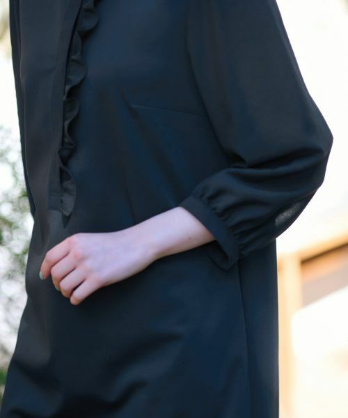 CARA O CRUZ / キャラ・オ・クルス ドレス | 洗える 前立フリルワンピース【セレモニー】 | 詳細26