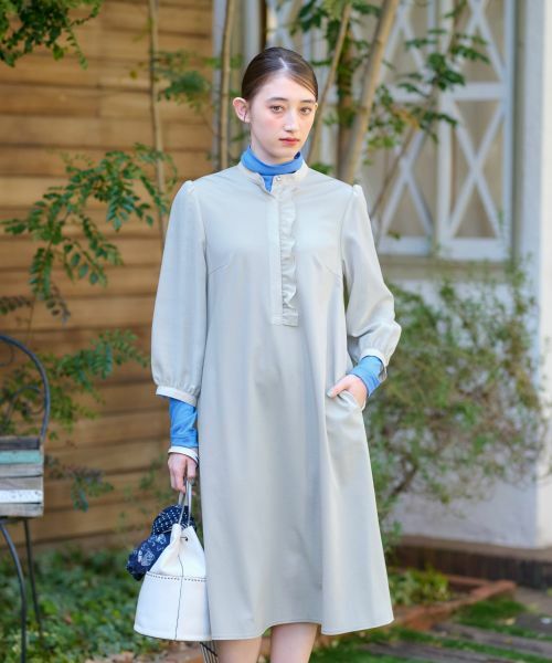 CARA O CRUZ / キャラ・オ・クルス ドレス | 洗える 前立フリルワンピース【セレモニー】 | 詳細3