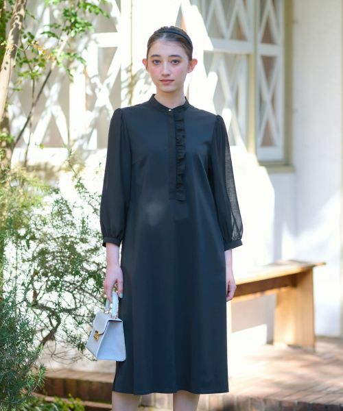 CARA O CRUZ / キャラ・オ・クルス ドレス | 洗える 前立フリルワンピース【セレモニー】 | 詳細5