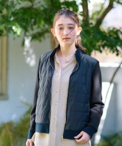 CARA O CRUZ / キャラ・オ・クルス テーラードジャケット | 異素材MIX中わたジャケット【CoC by CARA O CRUZ】