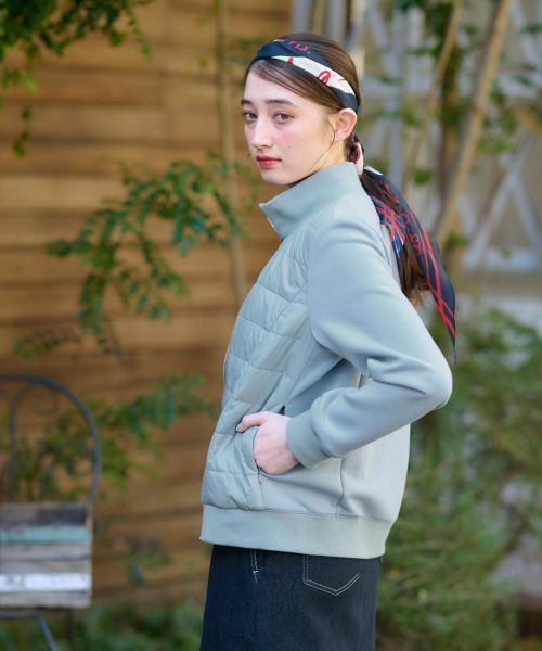 CARA O CRUZ / キャラ・オ・クルス テーラードジャケット | 異素材MIX中わたジャケット【CoC by CARA O CRUZ】 | 詳細1