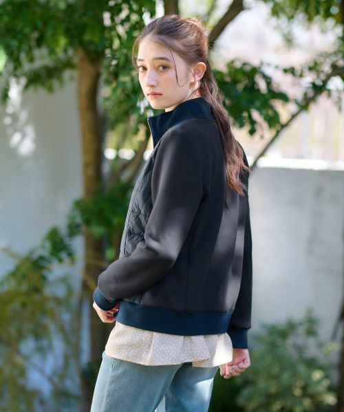 CARA O CRUZ / キャラ・オ・クルス テーラードジャケット | 異素材MIX中わたジャケット【CoC by CARA O CRUZ】 | 詳細11