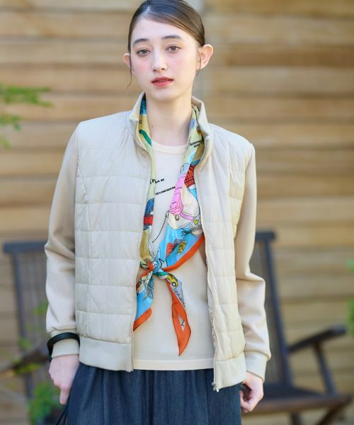 CARA O CRUZ / キャラ・オ・クルス テーラードジャケット | 異素材MIX中わたジャケット【CoC by CARA O CRUZ】 | 詳細12