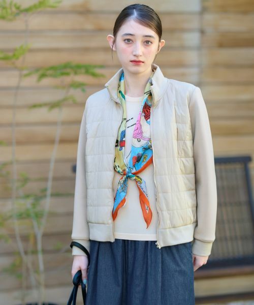 CARA O CRUZ / キャラ・オ・クルス テーラードジャケット | 異素材MIX中わたジャケット【CoC by CARA O CRUZ】 | 詳細13