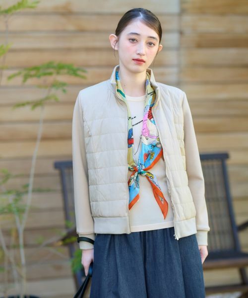 CARA O CRUZ / キャラ・オ・クルス テーラードジャケット | 異素材MIX中わたジャケット【CoC by CARA O CRUZ】 | 詳細14