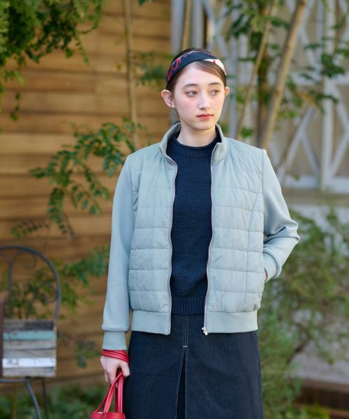 CARA O CRUZ / キャラ・オ・クルス テーラードジャケット | 異素材MIX中わたジャケット【CoC by CARA O CRUZ】 | 詳細2