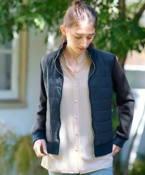 CARA O CRUZ / キャラ・オ・クルス テーラードジャケット | 異素材MIX中わたジャケット【CoC by CARA O CRUZ】 | 詳細9