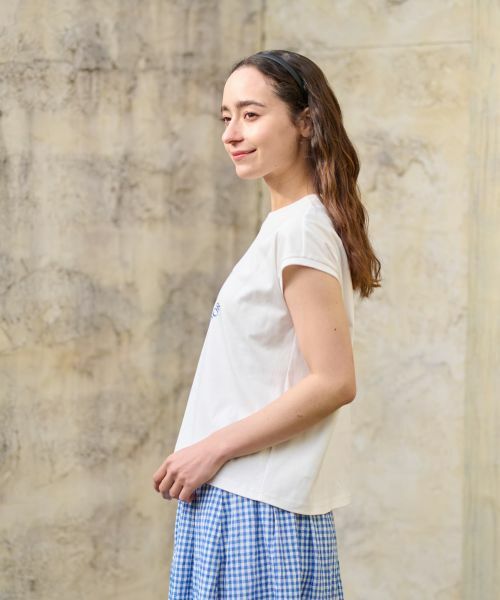 CARA O CRUZ / キャラ・オ・クルス カットソー | 【接触冷感】洗えるフレンチスリーブのロゴTシャツ【CoC by CARA O CRUZ】 | 詳細10