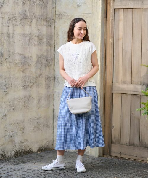 CARA O CRUZ / キャラ・オ・クルス カットソー | 【接触冷感】洗えるフレンチスリーブのロゴTシャツ【CoC by CARA O CRUZ】 | 詳細14