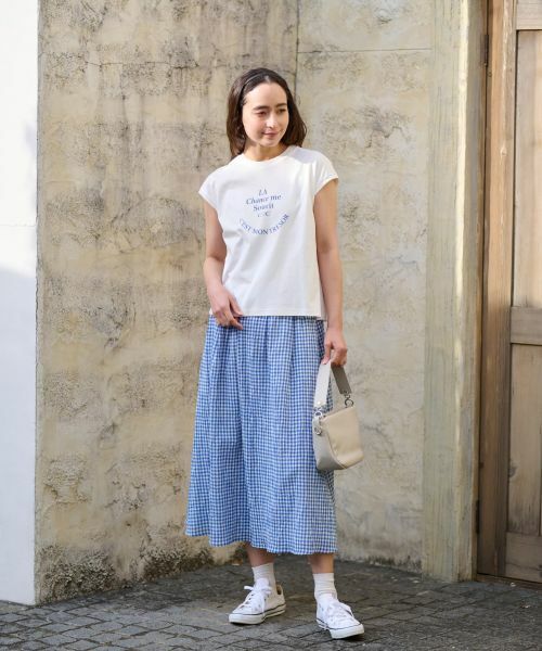 CARA O CRUZ / キャラ・オ・クルス カットソー | 【接触冷感】洗えるフレンチスリーブのロゴTシャツ【CoC by CARA O CRUZ】 | 詳細16