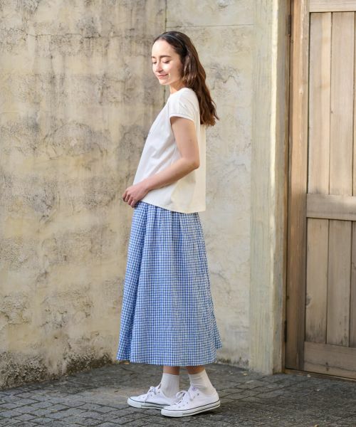 CARA O CRUZ / キャラ・オ・クルス カットソー | 【接触冷感】洗えるフレンチスリーブのロゴTシャツ【CoC by CARA O CRUZ】 | 詳細18