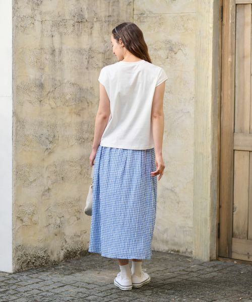 CARA O CRUZ / キャラ・オ・クルス カットソー | 【接触冷感】洗えるフレンチスリーブのロゴTシャツ【CoC by CARA O CRUZ】 | 詳細19