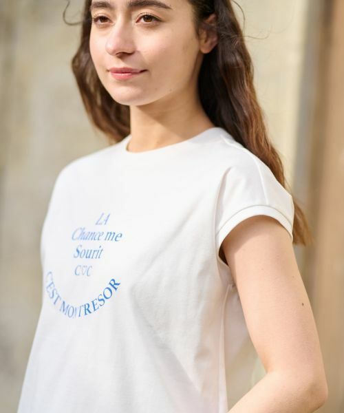 CARA O CRUZ / キャラ・オ・クルス カットソー | 【接触冷感】洗えるフレンチスリーブのロゴTシャツ【CoC by CARA O CRUZ】 | 詳細21