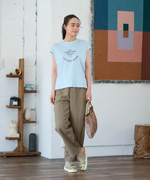 CARA O CRUZ / キャラ・オ・クルス カットソー | 【接触冷感】洗えるフレンチスリーブのロゴTシャツ【CoC by CARA O CRUZ】 | 詳細6