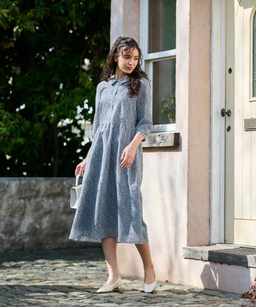 CARA O CRUZ / キャラ・オ・クルス ドレス | 小花柄シャツワンピース | 詳細16