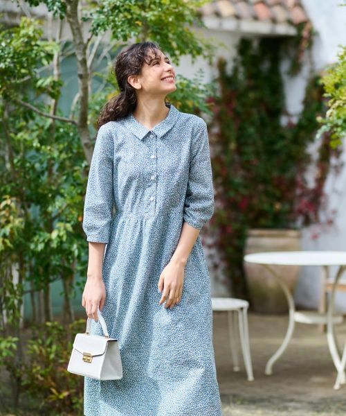 CARA O CRUZ / キャラ・オ・クルス ドレス | 小花柄シャツワンピース | 詳細2