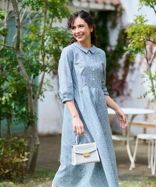 CARA O CRUZ / キャラ・オ・クルス ドレス | 小花柄シャツワンピース | 詳細3