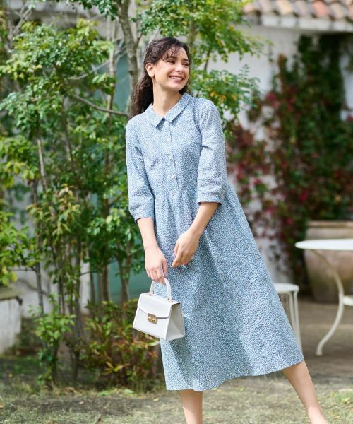 CARA O CRUZ / キャラ・オ・クルス ドレス | 小花柄シャツワンピース | 詳細4