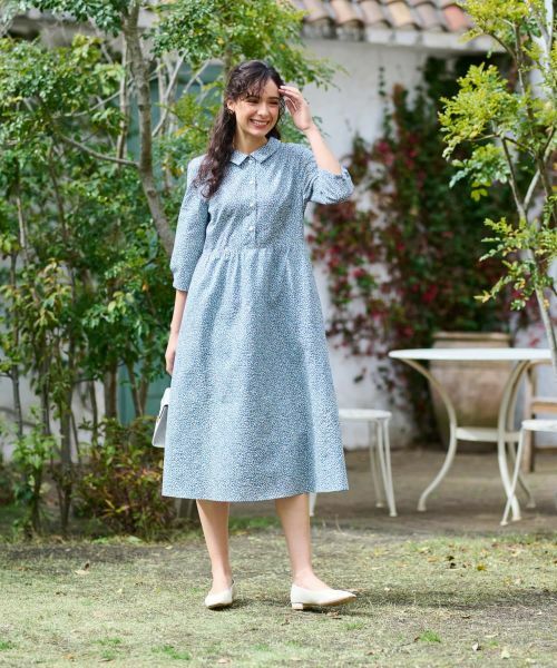 CARA O CRUZ / キャラ・オ・クルス ドレス | 小花柄シャツワンピース | 詳細8