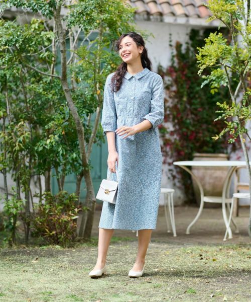 セール】 小花柄シャツワンピース （ドレス）｜CARA O CRUZ