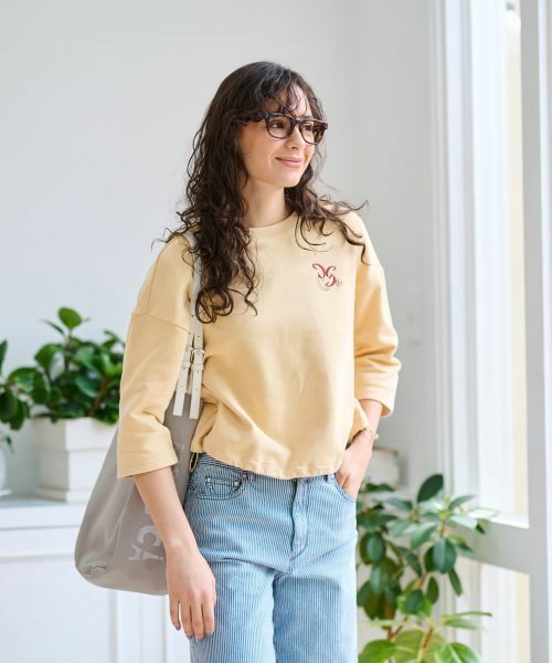 CARA O CRUZ / キャラ・オ・クルス カットソー | ロゴ刺繍カットソー | 詳細1