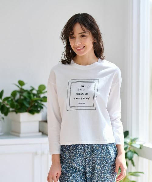 CARA O CRUZ / キャラ・オ・クルス カットソー | プリントカットソー【35th】(アイボリー)