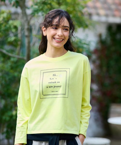 CARA O CRUZ / キャラ・オ・クルス カットソー | プリントカットソー【35th】(イエロー)