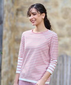 CARA O CRUZ / キャラ・オ・クルス ニット・セーター | ボーダー切替クルーネックニット