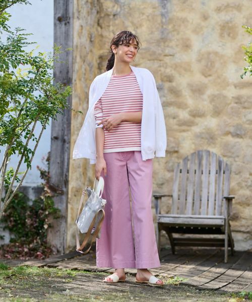 CARA O CRUZ / キャラ・オ・クルス ニット・セーター | ボーダー切替クルーネックニット | 詳細13