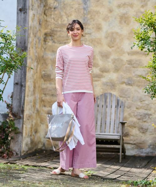 CARA O CRUZ / キャラ・オ・クルス ニット・セーター | ボーダー切替クルーネックニット | 詳細15