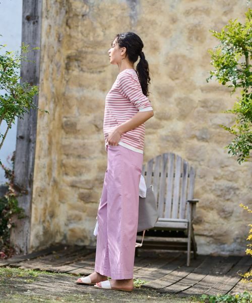 CARA O CRUZ / キャラ・オ・クルス ニット・セーター | ボーダー切替クルーネックニット | 詳細16