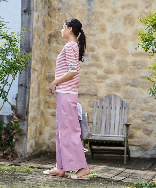 CARA O CRUZ / キャラ・オ・クルス ニット・セーター | ボーダー切替クルーネックニット | 詳細17