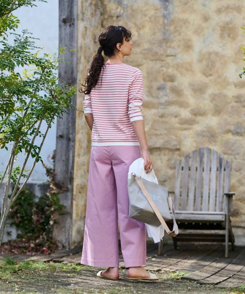 CARA O CRUZ / キャラ・オ・クルス ニット・セーター | ボーダー切替クルーネックニット | 詳細18