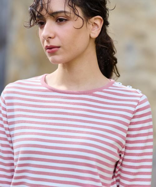 CARA O CRUZ / キャラ・オ・クルス ニット・セーター | ボーダー切替クルーネックニット | 詳細19