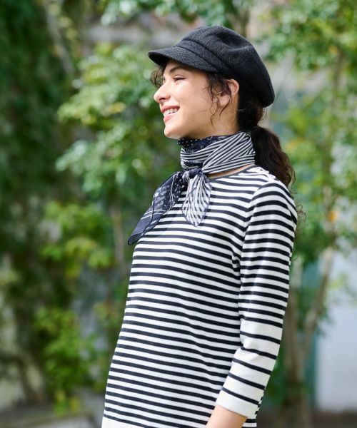 CARA O CRUZ / キャラ・オ・クルス ニット・セーター | ボーダー切替クルーネックニット | 詳細2