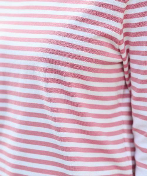 CARA O CRUZ / キャラ・オ・クルス ニット・セーター | ボーダー切替クルーネックニット | 詳細21