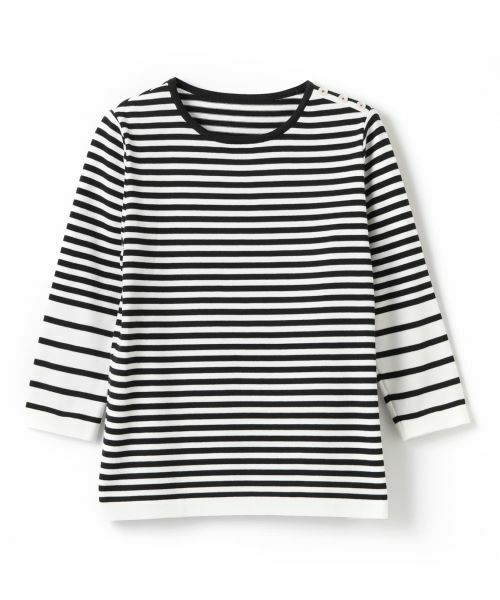 CARA O CRUZ / キャラ・オ・クルス ニット・セーター | ボーダー切替クルーネックニット | 詳細23