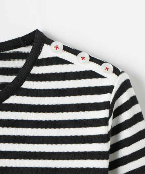 CARA O CRUZ / キャラ・オ・クルス ニット・セーター | ボーダー切替クルーネックニット | 詳細25