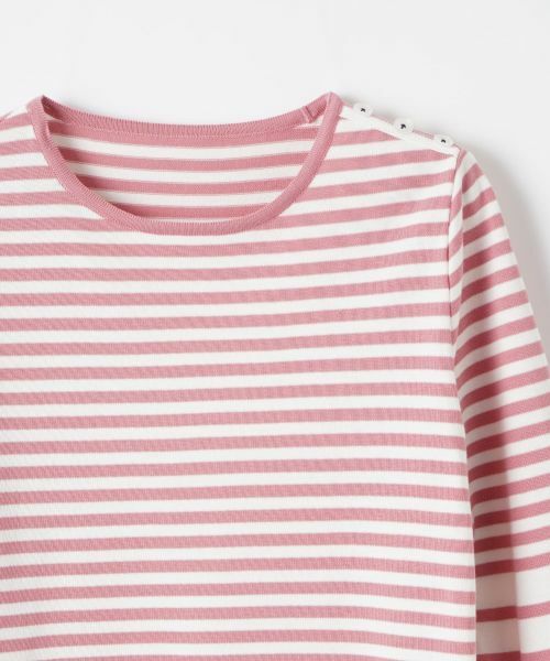 CARA O CRUZ / キャラ・オ・クルス ニット・セーター | ボーダー切替クルーネックニット | 詳細27