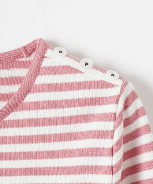 CARA O CRUZ / キャラ・オ・クルス ニット・セーター | ボーダー切替クルーネックニット | 詳細28
