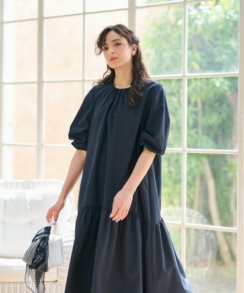 CARA O CRUZ / キャラ・オ・クルス ドレス | 洗える ギャザーワンピース | 詳細1