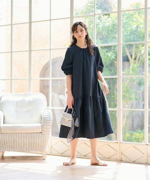 CARA O CRUZ / キャラ・オ・クルス ドレス | 洗える ギャザーワンピース | 詳細3