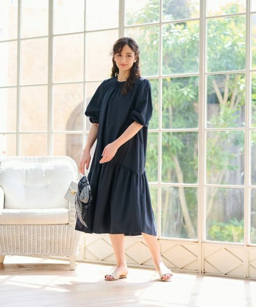 CARA O CRUZ / キャラ・オ・クルス ドレス | 洗える ギャザーワンピース | 詳細4