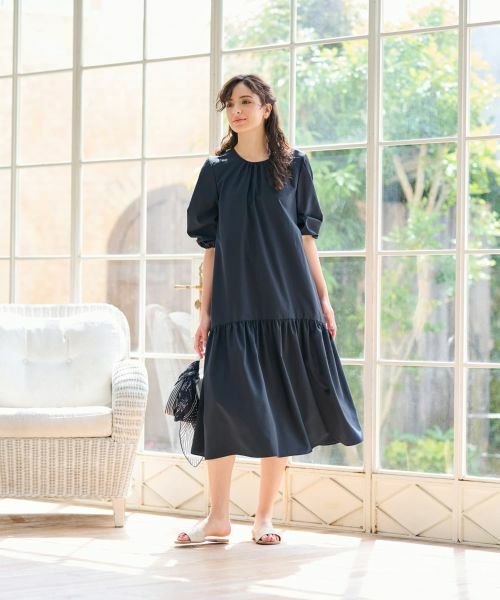 CARA O CRUZ / キャラ・オ・クルス ドレス | 洗える ギャザーワンピース | 詳細5