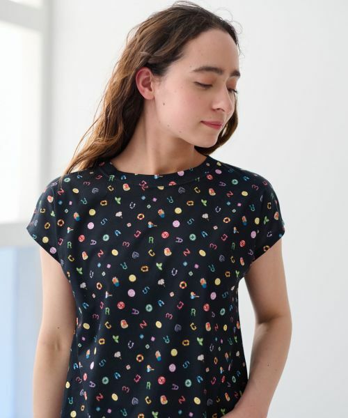 CARA O CRUZ / キャラ・オ・クルス Tシャツ | 洗える ミニモチーフ総柄Tシャツ【イワタニユウスケ】 | 詳細1